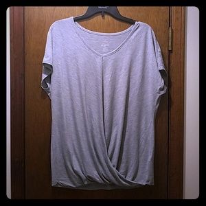 Grey Tangerine Twist Front Tee